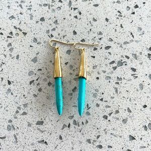 Turquoise and gold earrings